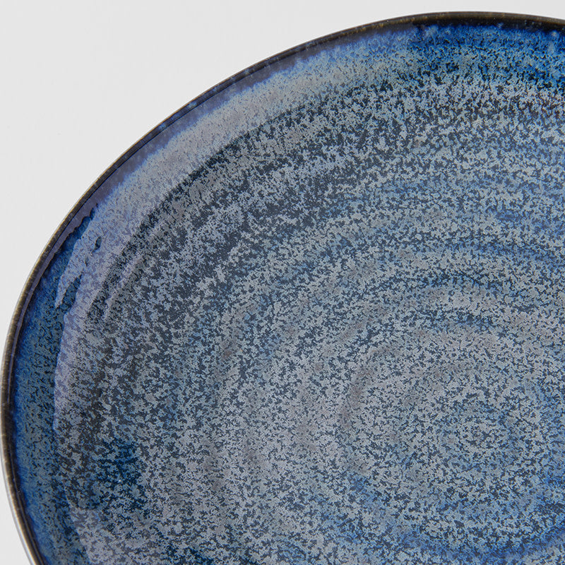 Dinner Plate Organic Shape 23cm Kanso Indigo Blue Glaze V637-C7949