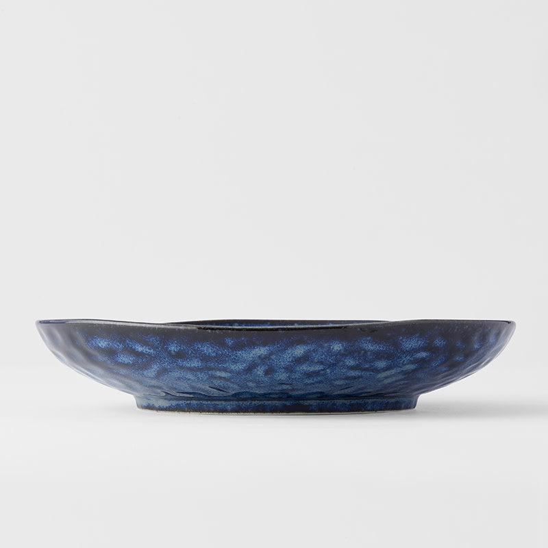 Dinner Plate Organic Shape 23cm Kanso Indigo Blue Glaze V637-C7949