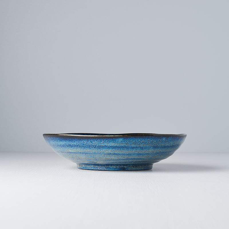 Pasta Bowl Organic Shape 21cm Kanso Indigo Blue Glaze V637-C7955