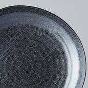 Dinner Plate Organic Shape 23cm Kanso Matt Black Glaze V637-C7963