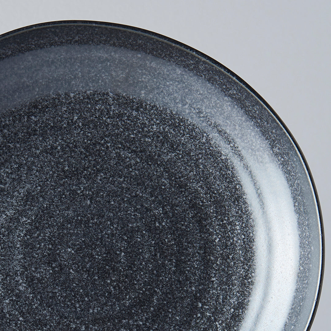 Dinner Plate Organic Shape 23cm Kanso Matt Black Glaze V637-C7963