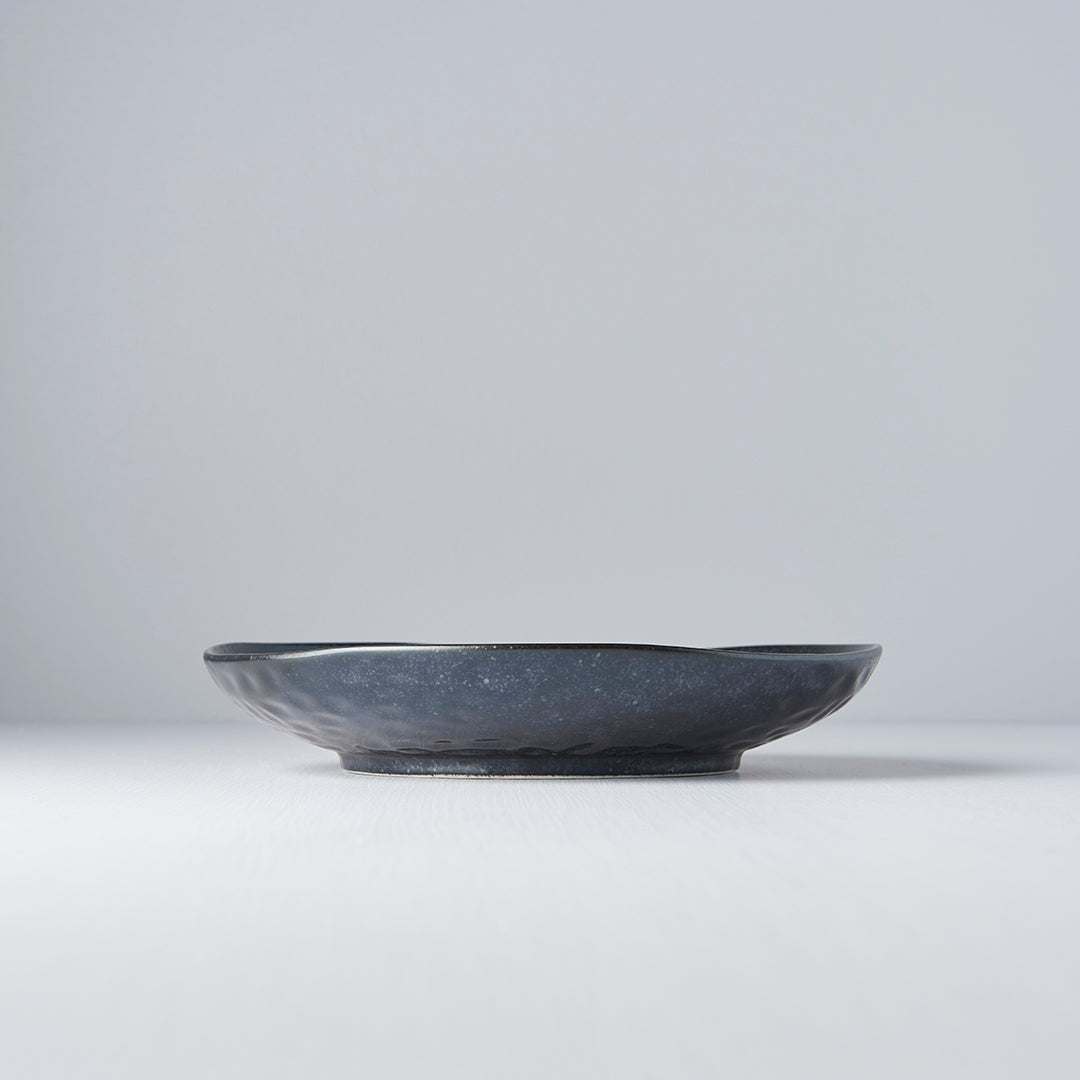 Dinner Plate Organic Shape 23cm Kanso Matt Black Glaze V637-C7963