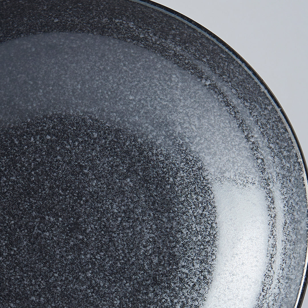 Pasta Bowl Organic Shape 21 cm Kanso Matte Black Glaze V637-C7965