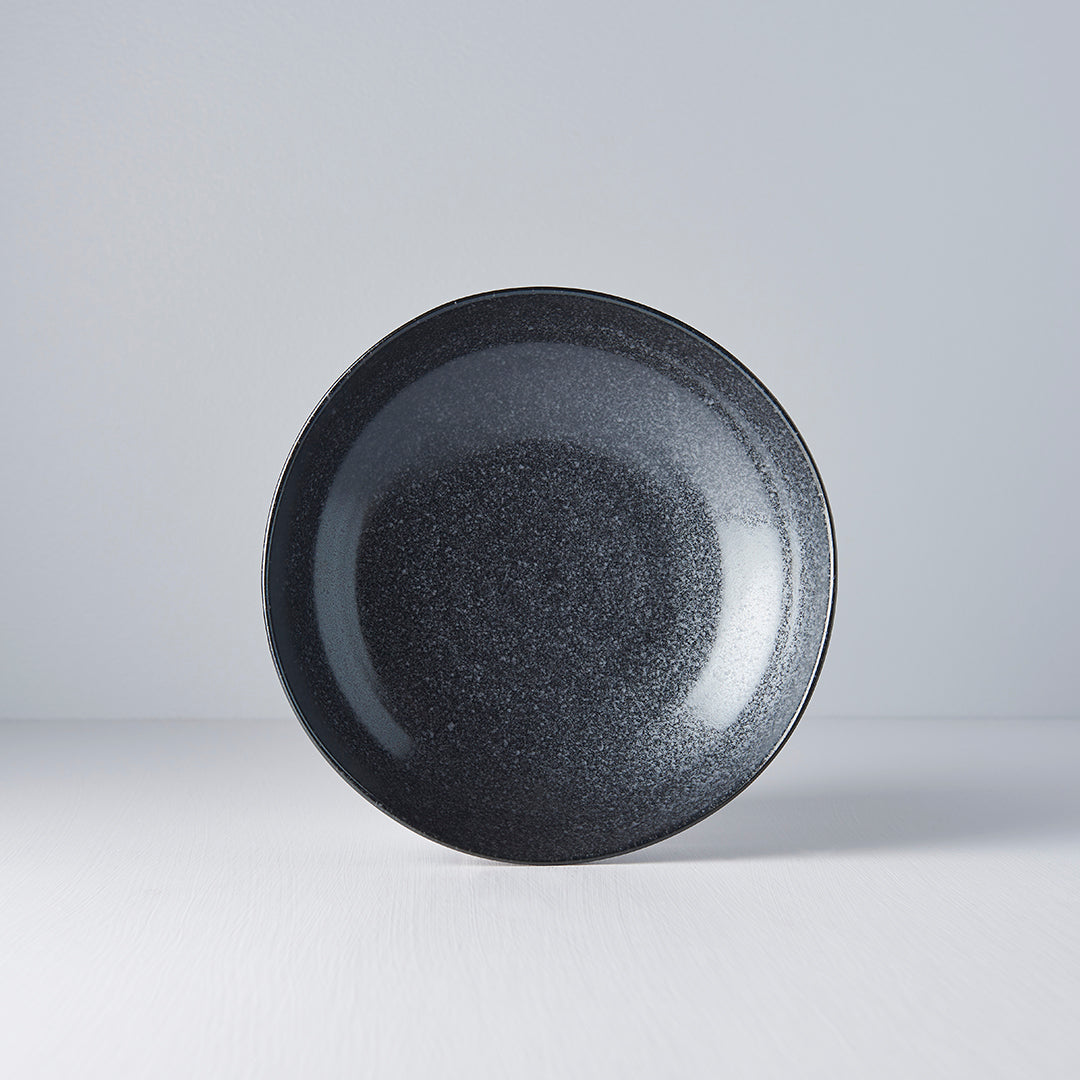 Pasta Bowl Organic Shape 21 cm Kanso Matte Black Glaze V637-C7965