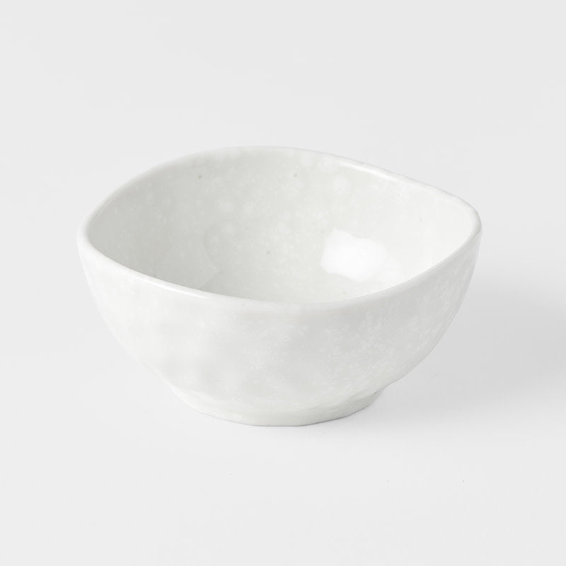 Sauce Dish Organic Shape 9cm Kanso Soft White Glaze V637-C7972