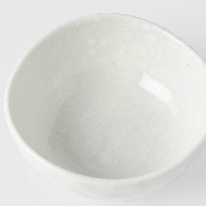Sauce Dish Organic Shape 9cm Kanso Soft White Glaze V637-C7972