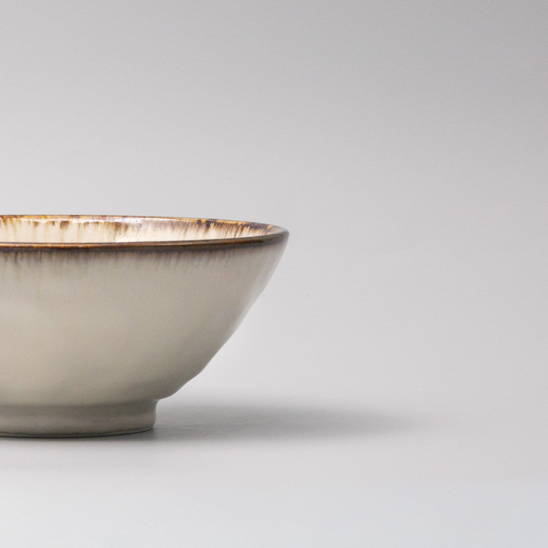 Udon Bowl 19cm Ivory Pearl Glaze V637-C7984