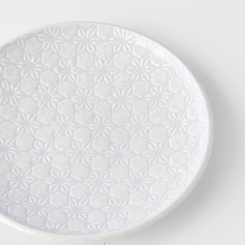 Tapas Plate 17cm White Star Glaze V637-C8071