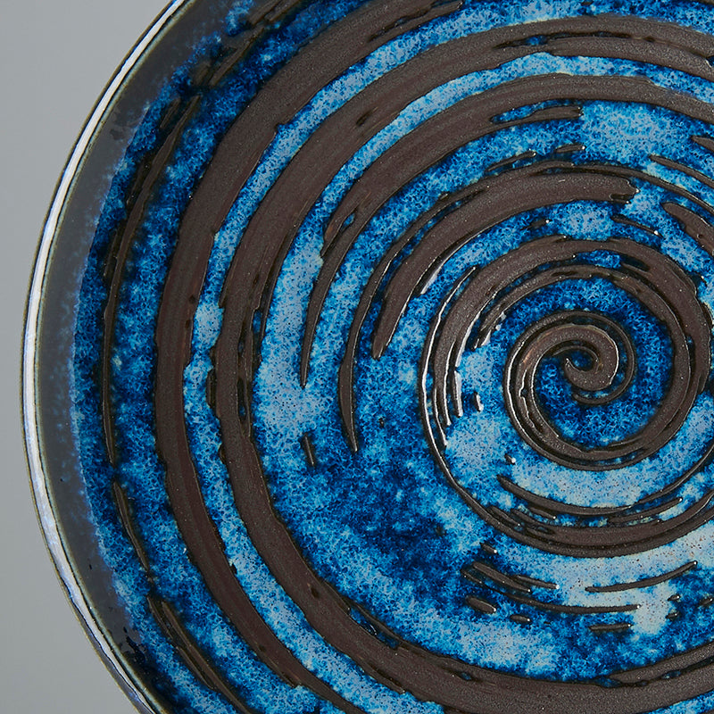 Tapas Plate 17cm Copper Swirl Glaze V637-C8073