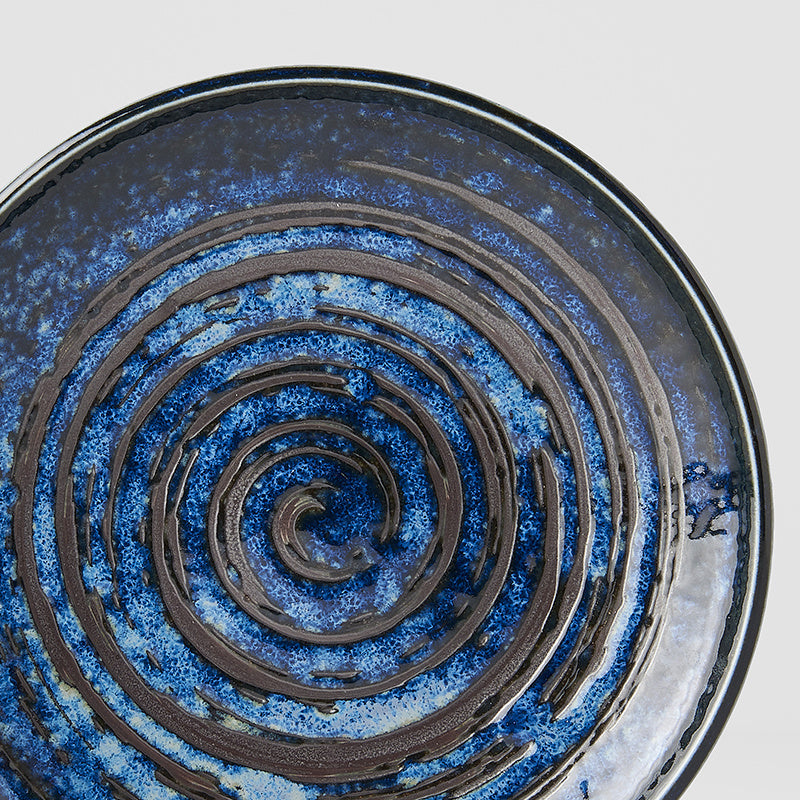 Tapas Plate 17cm Copper Swirl Glaze V637-C8073