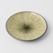 Tapas Plate 17cm Green Converging Line Glaze V637-C8074