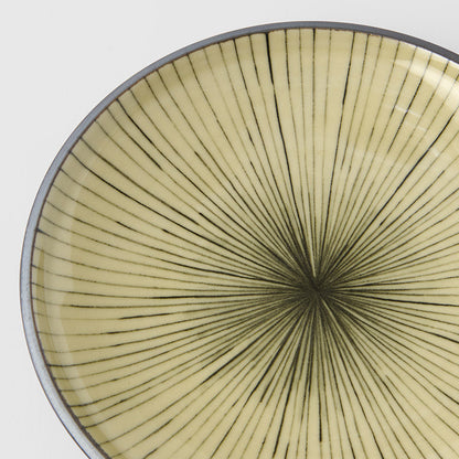 Tapas Plate 17cm Green Converging Line Glaze V637-C8074
