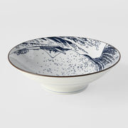 Ramen Bowl 24.5cm Hokusai Great Wave Design V637-C8141