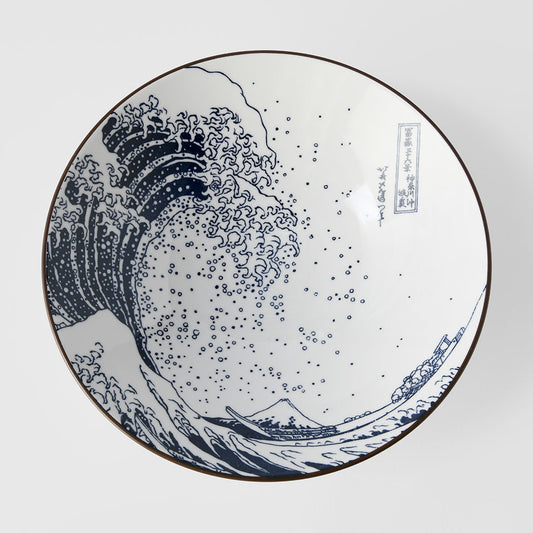 Ramen Bowl 24.5cm Hokusai Great Wave Design V637-C8141
