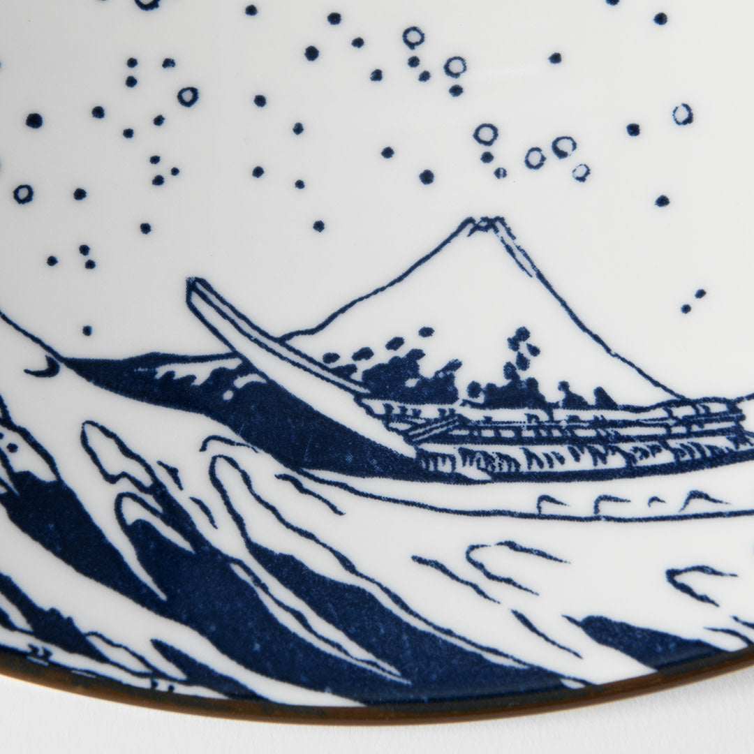 Ramen Bowl 24.5cm Hokusai Great Wave Design V637-C8141