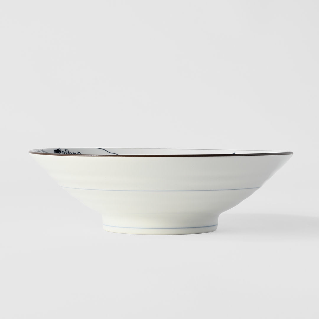 Ramen Bowl 24.5cm Hokusai Great Wave Design V637-C8141