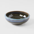 Bowl Thick Edge 17cm Blue Outer Dark Green Inner Glaze V637-C8157
