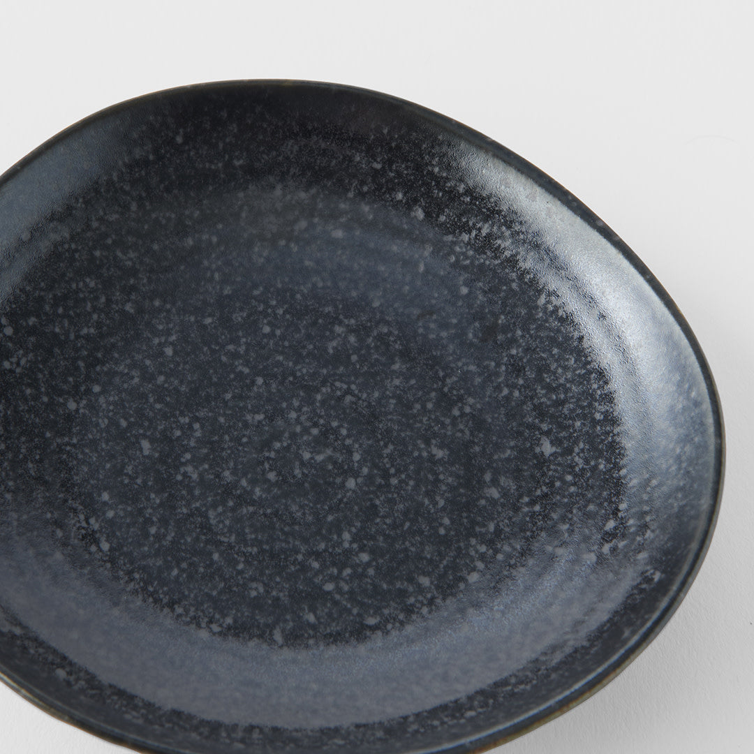 Saucer Organic Shape 13.5cm Kanso Matte Black Glaze V637-C8164