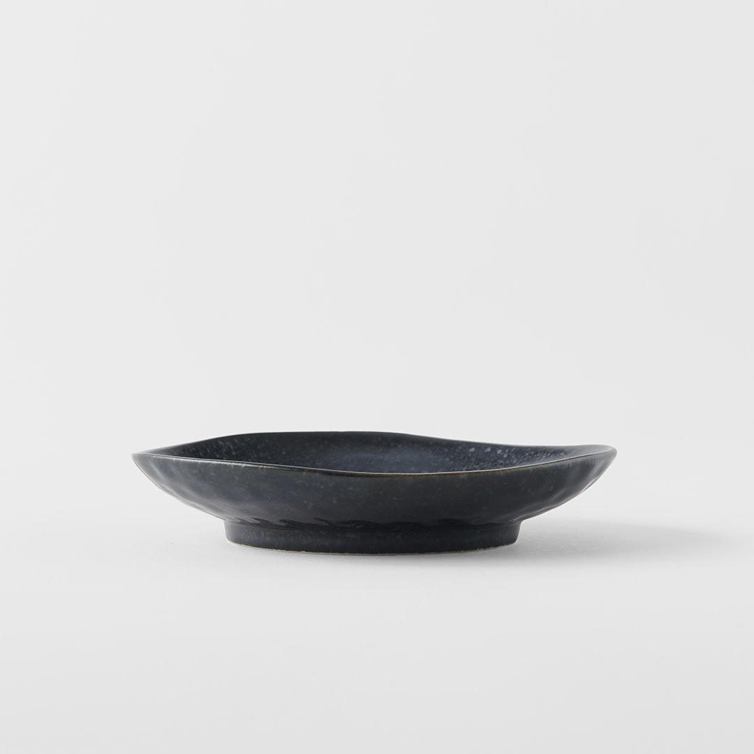 Saucer Organic Shape 13.5cm Kanso Matte Black Glaze V637-C8164