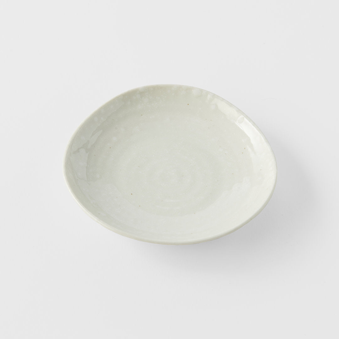 Saucer Organic Shape 13.5cm Kanso Soft White Glaze V637-C8166
