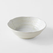 Bowl 13.5cm White Spiral Glaze V637-C8170