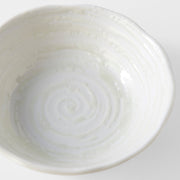 Bowl 13.5cm White Spiral Glaze V637-C8170