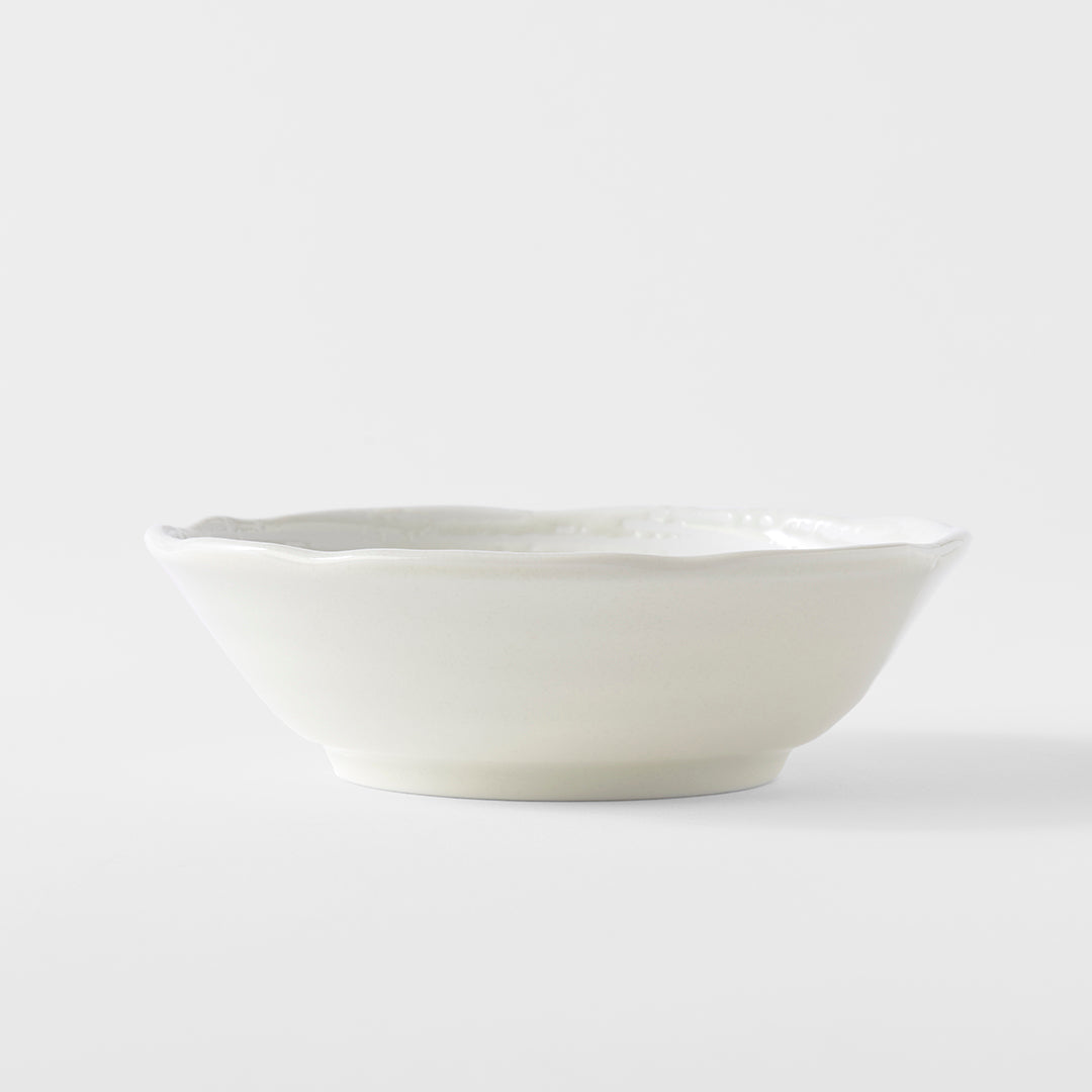 Bowl 13.5cm White Spiral Glaze V637-C8170