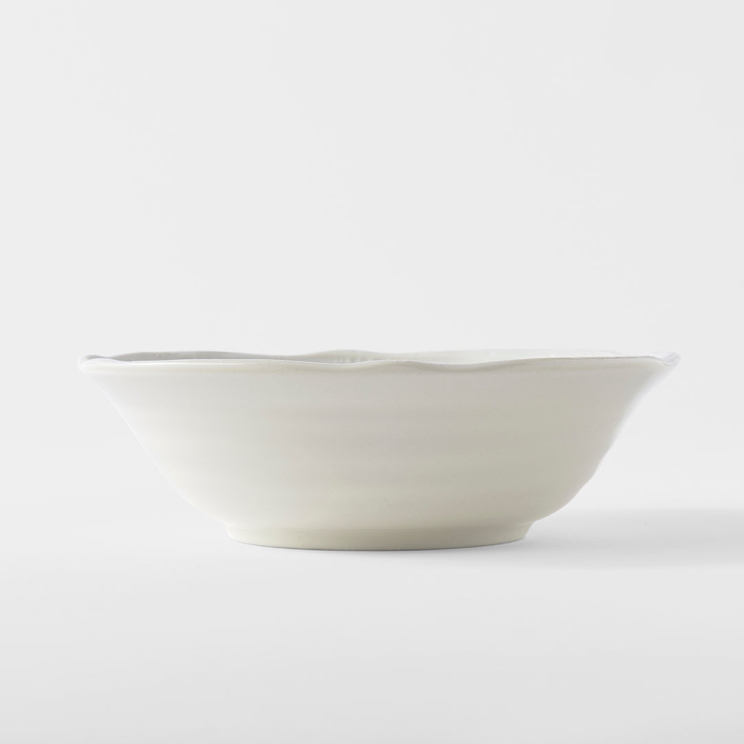 Bowl 15.5cm White Spiral Glaze V637-C8171