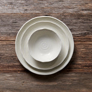 Bowl 15.5cm White Spiral Glaze V637-C8171