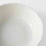 Bowl 21.5cm White Spiral Glaze V637-C8172