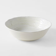Bowl 21.5cm White Spiral Glaze V637-C8172