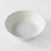 Bowl 21.5cm White Spiral Glaze V637-C8172