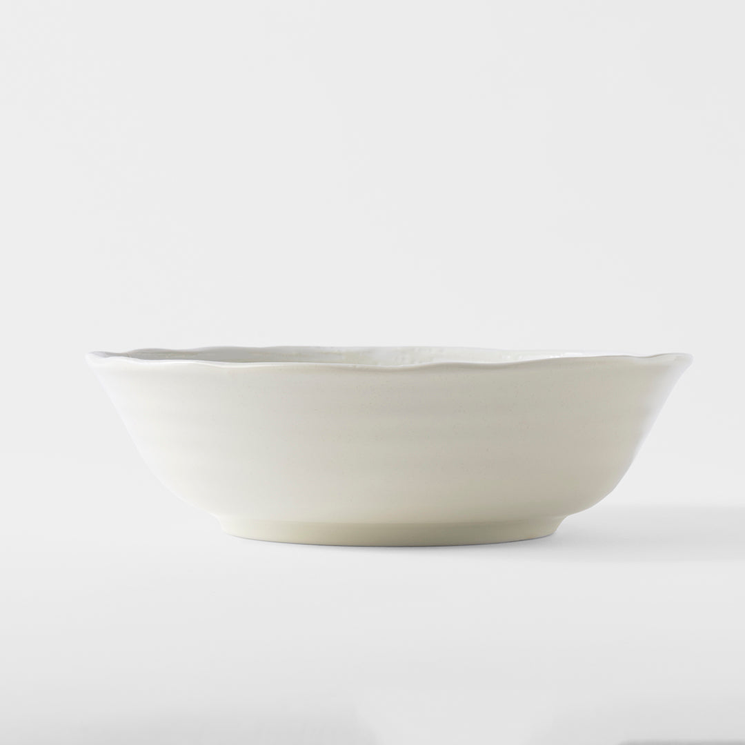 Bowl 21.5cm White Spiral Glaze V637-C8172