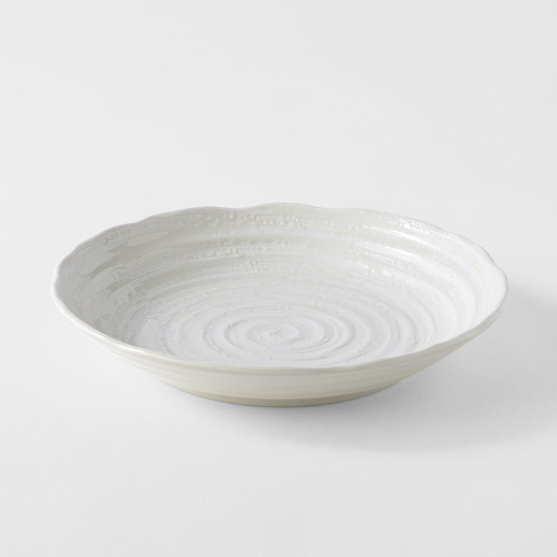 Pasta Bowl 22cm White Spiral Glaze V637-C8173