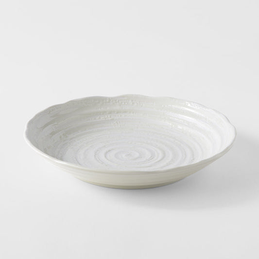 Pasta Bowl 22cm White Spiral Glaze V637-C8173