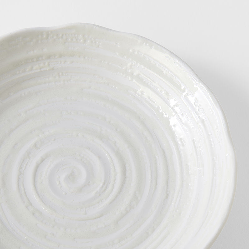 Pasta Bowl 22cm White Spiral Glaze V637-C8173