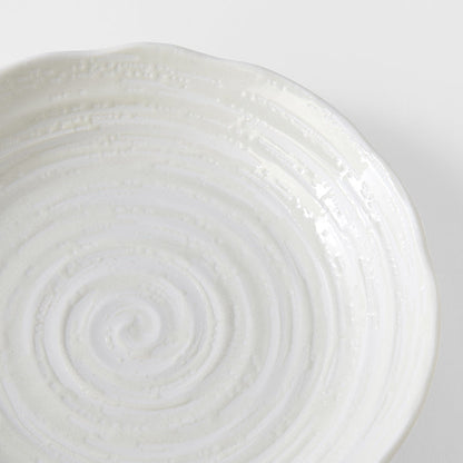 Pasta Bowl 22cm White Spiral Glaze V637-C8173