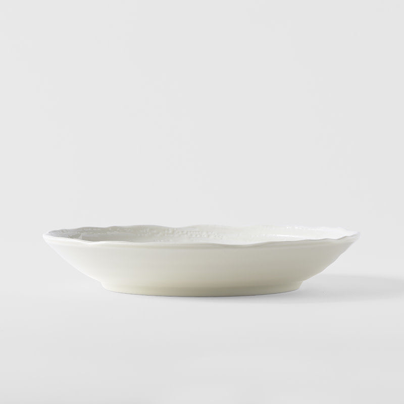 Pasta Bowl 22cm White Spiral Glaze V637-C8173