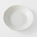 Bowl 23.5cm White Spiral Glaze V637-C8174
