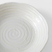 Bowl 23.5cm White Spiral Glaze V637-C8174