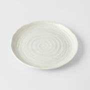 Side Plate 21.5cm White Spiral Glaze V637-C8176