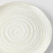 Side Plate 21.5cm White Spiral Glaze V637-C8176