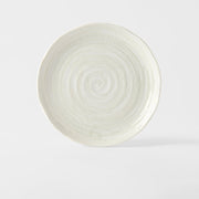 Side Plate 21.5cm White Spiral Glaze V637-C8176