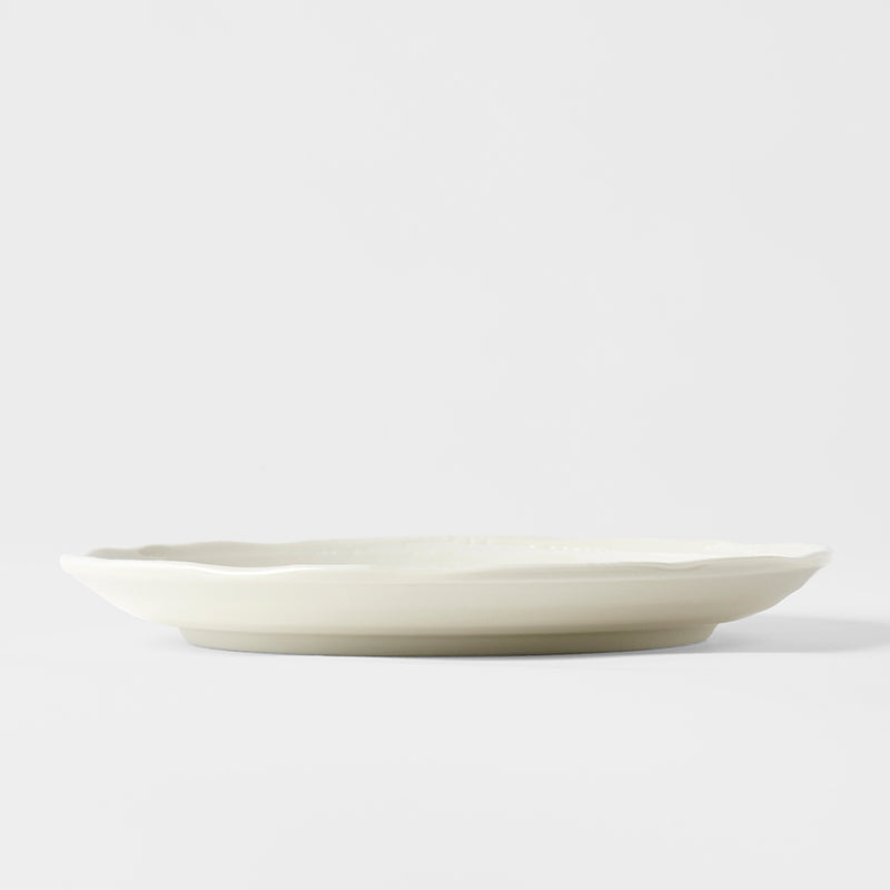 Side Plate 21.5cm White Spiral Glaze V637-C8176