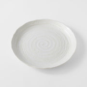 Dinner Plate 24.5cm White Spiral Glaze V637-C8177