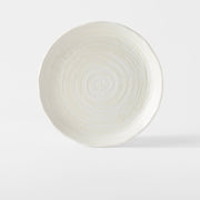 Dinner Plate 24.5cm White Spiral Glaze V637-C8177