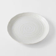 Dinner Plate 24.5cm White Spiral Glaze V637-C8177