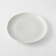 Dinner Plate 29.5cm White Spiral Glaze V637-C8178