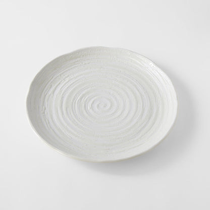 Dinner Plate 29.5cm White Spiral Glaze V637-C8178