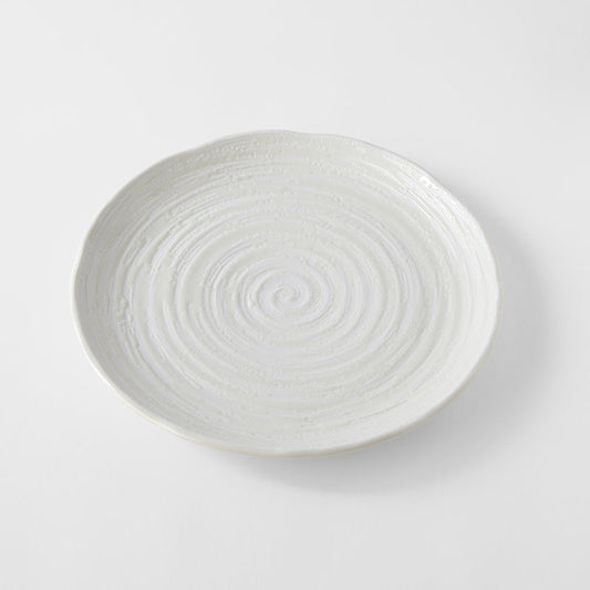 Dinner Plate 29.5cm White Spiral Glaze V637-C8178